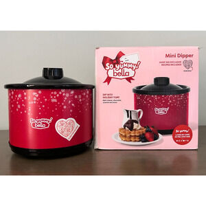 Bella Mini Dipper So Yummy Red Pot 100W Snowflake Design for Sauces & Desserts